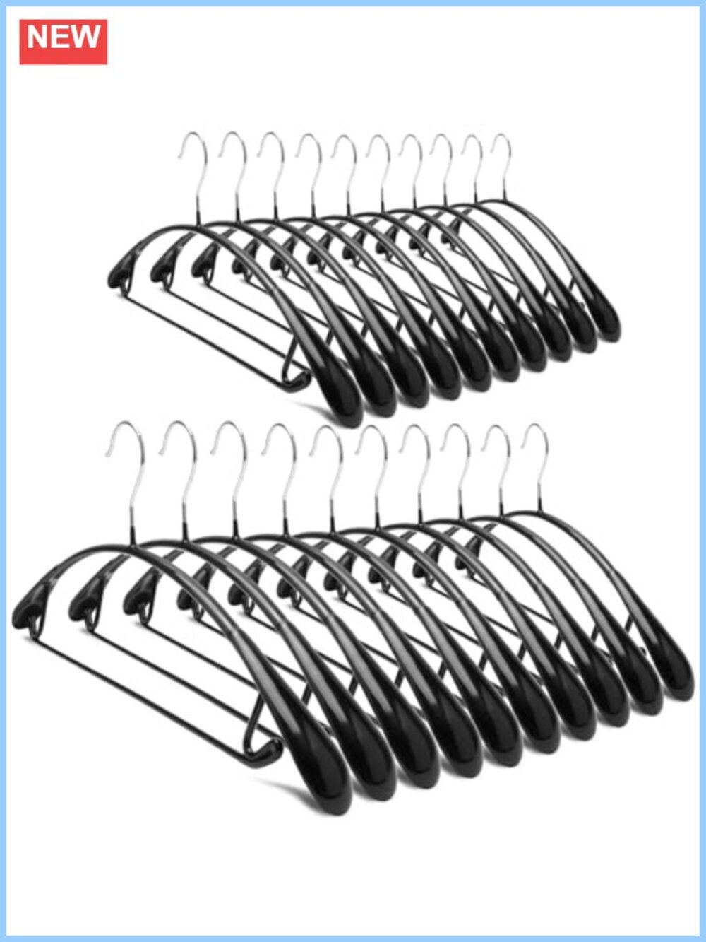 Non Slip Suit Hangers for Coats, Dresses, Shirts, 20 Pack